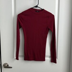 Chic Long Sleeve Red Top